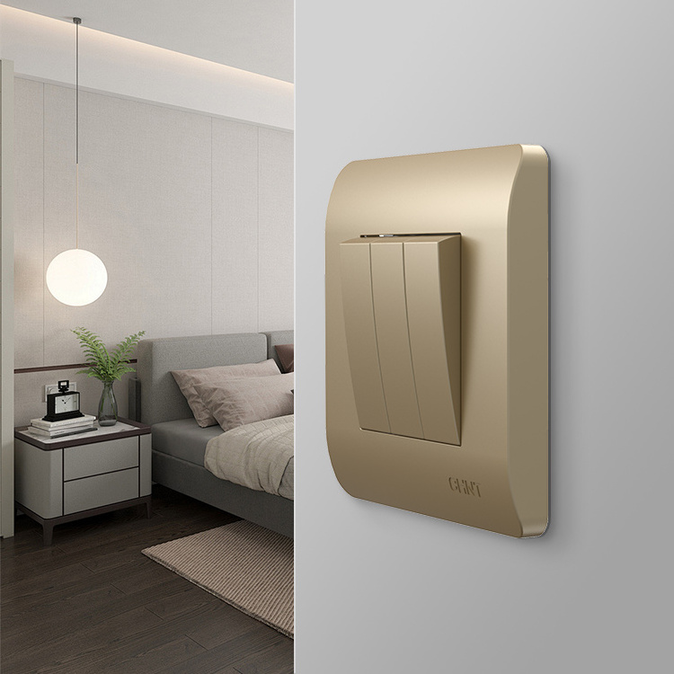 Home modern luxury 3 just 2 way touch light switch Electrical on/off wall light switch Child protection wall switch