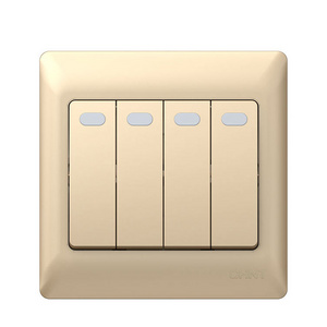 CHINT Electronic material switch panel 4 gang 1 way wall switch buttons Modern household wall light switches