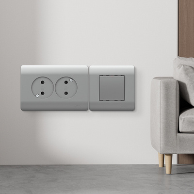 CHINT EU Standard Electrical Wall Socket Socket 2 Outlet Double EU Socket German Plug