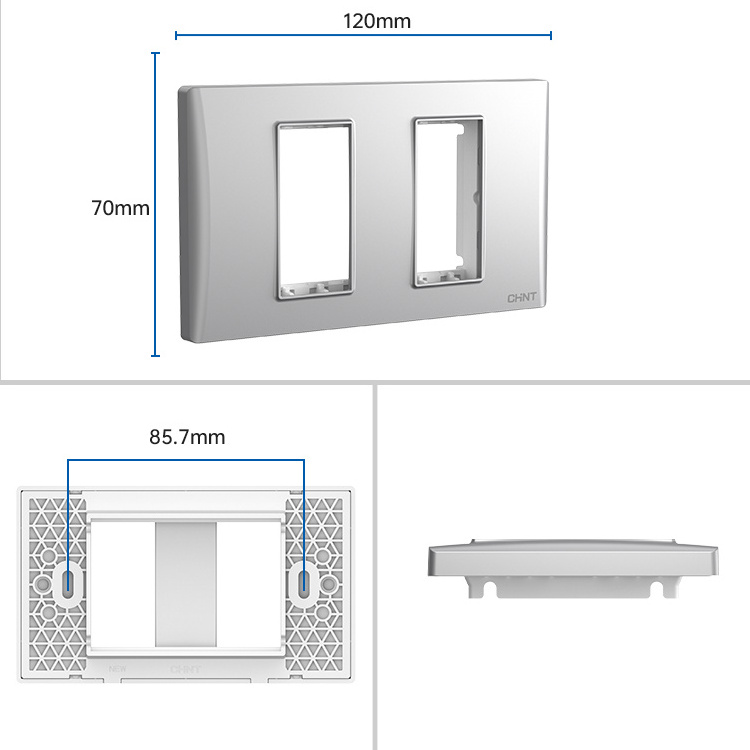 CHINT China Factory Price Light Wall Switch Plate US Standard 2 Gang Wall Plate Cover