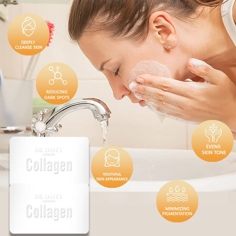 Dr.davey Collagen Facial Soap Double Whitening Made With 100% Pure Collagen New Soap Whitening Soap