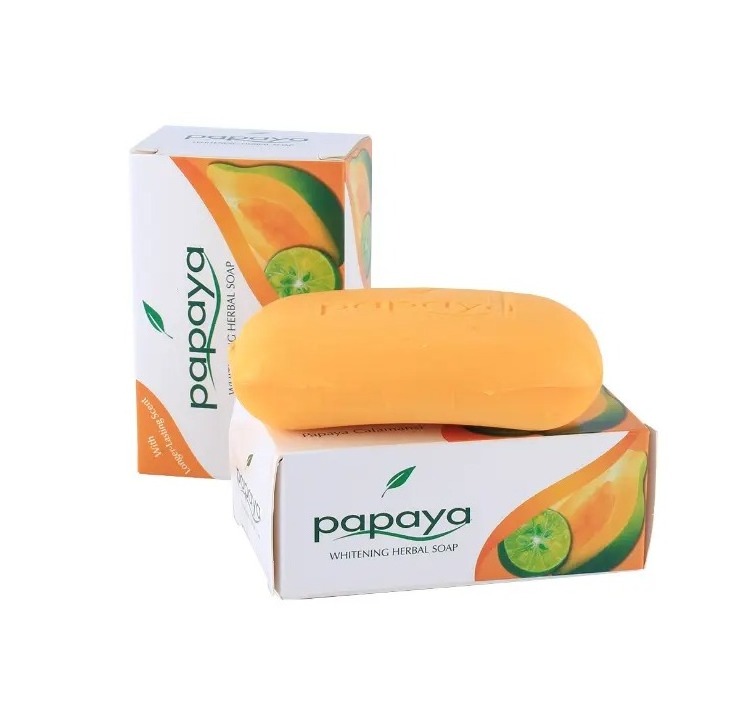 125g Extract Whitening Herbal High Quality Strong Linger Lasting Scent Famous Hot Sale kojic acid soap Papaya Soap