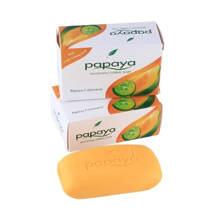 125g Extract Whitening Herbal High Quality Strong Linger Lasting Scent Famous Hot Sale kojic acid soap Papaya Soap