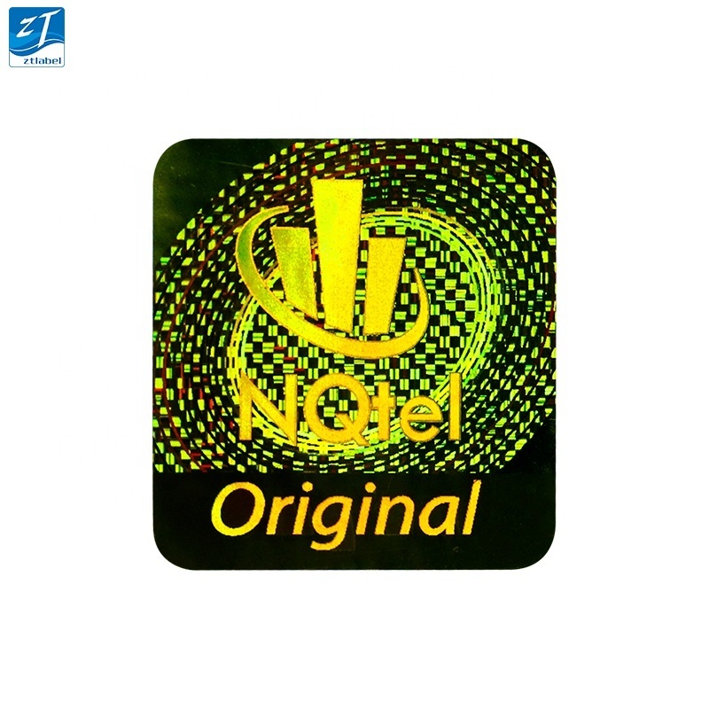 Custom printing laser holographic seal overlay sticker foil security logo label Custom 2D 3D hologram sticker