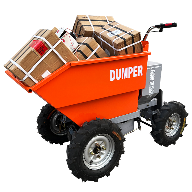 Chinese Small 300kg Garden Loader Machinery Electric Power Barrow Mini Dumper Wheelbarrow