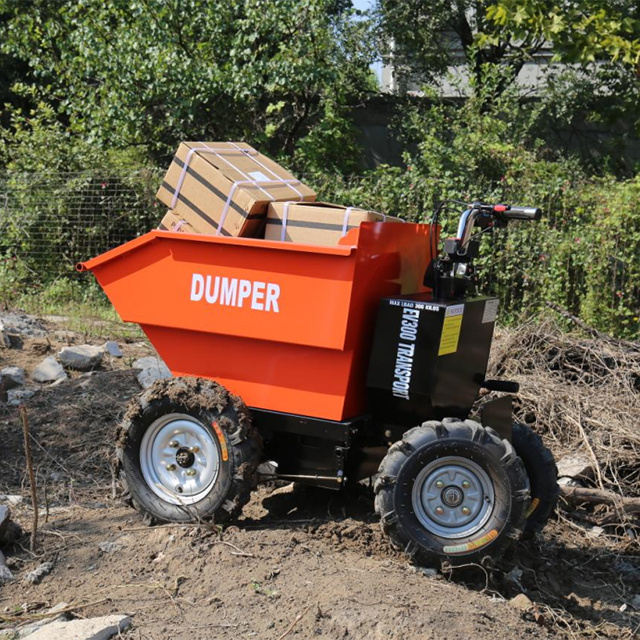 Chinese Small 300kg Garden Loader Machinery Electric Power Barrow Mini Dumper Wheelbarrow