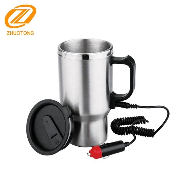 Promotional 12V stainless steel electric hot mug for car/electric car mug