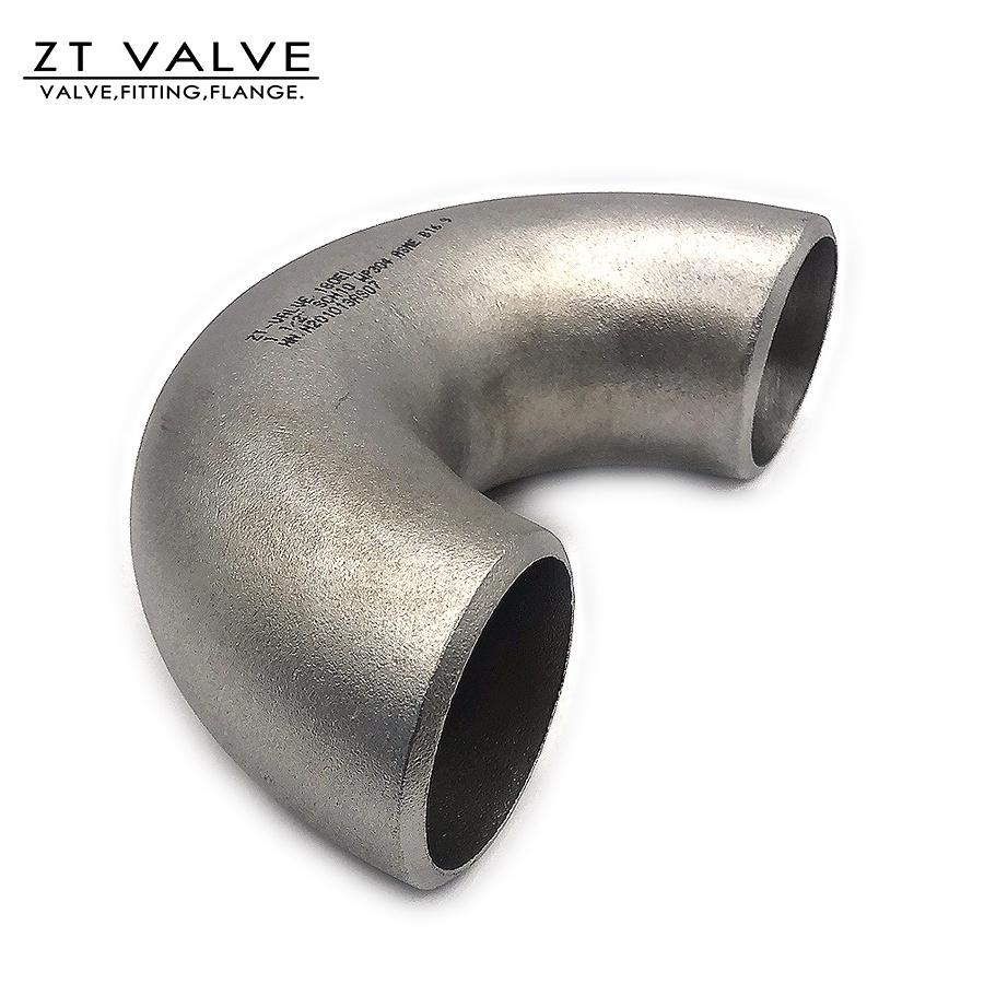 Butt weld pipe fitting 3/4 1 2 inch ss 316 304 45 90 180 degree pipe stainless steel elbow