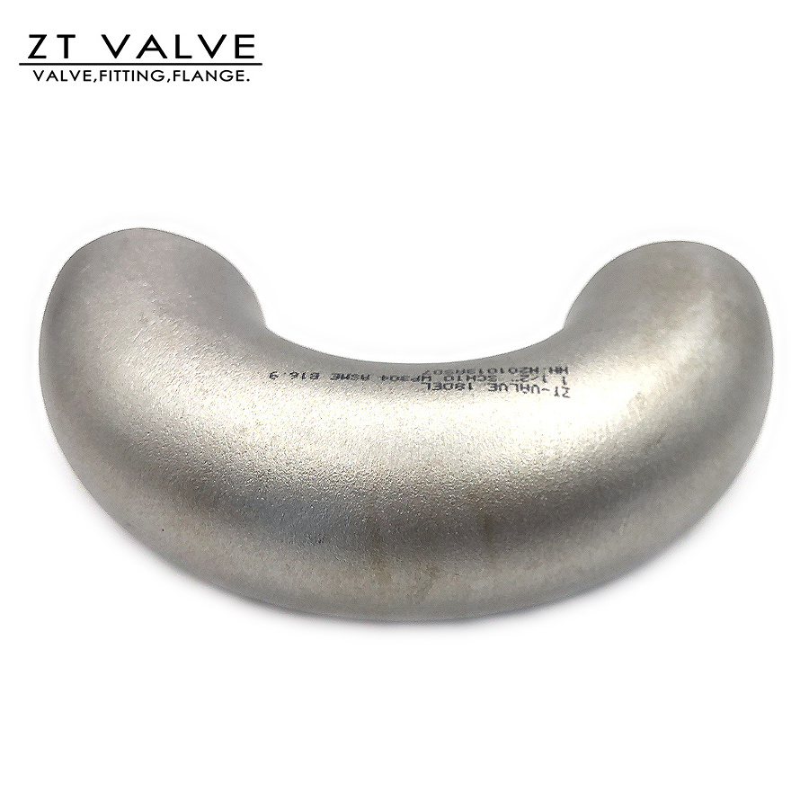 Butt weld pipe fitting 3/4 1 2 inch ss 316 304 45 90 180 degree pipe stainless steel elbow