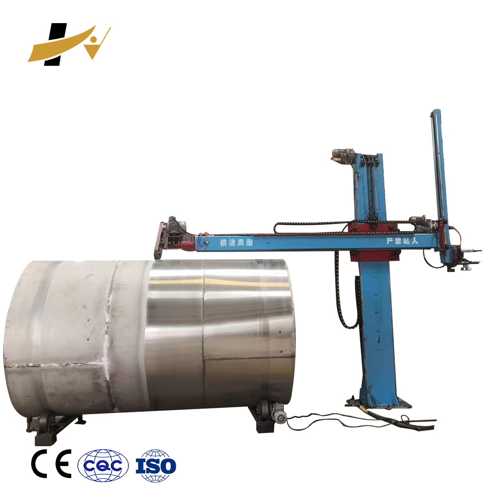 Automatic side polishing machine for stainless steel tank