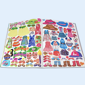 2023  Custom Full Color Cute Removable girl Sticker Books Printing service