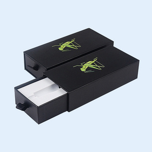 Customized luxury Cardboard Drawer Gift Box With White Foam