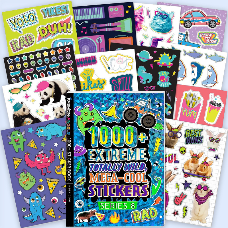 Colorful paper sticker books for kid playing customized printing