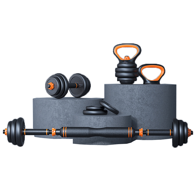 Custom Made Fitness Gym PE Barbell 6-in-1 Weight Kettle bell Commercial adjustable Dumbbell Set