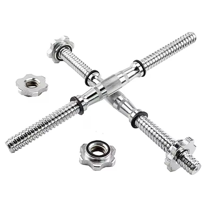 Adjustable Dumbbell Bars Non-Slip Dumbbell Handles Threaded Dumbbell Handles With Safety Locks