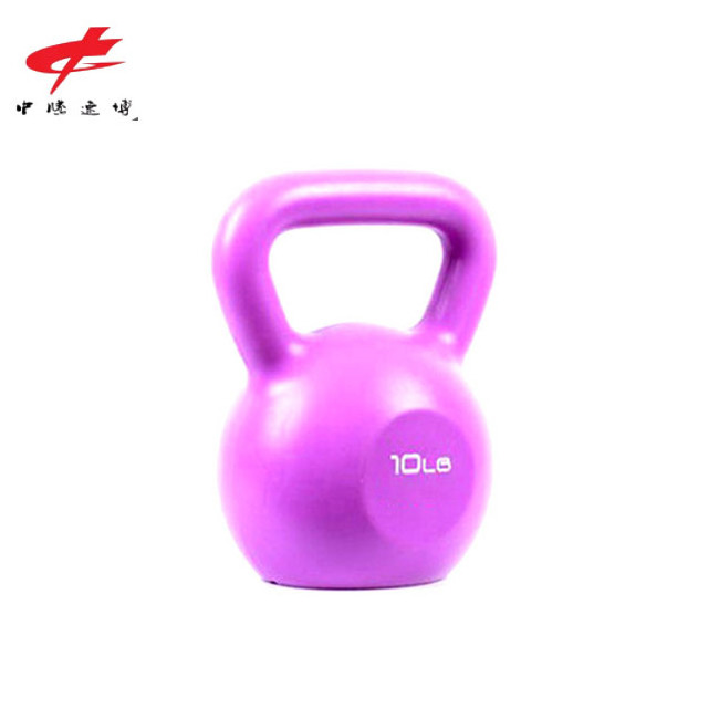 Bodybuilding Kettle-Bell Custom Weight Eco Friendly Gym Equipments Competition PVC Cement Kettlebell