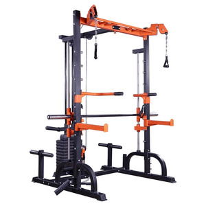 Wholesale Crossover Multi Functional Power Cage Squat Rack Weight Lifting Training Gym Smith Machine