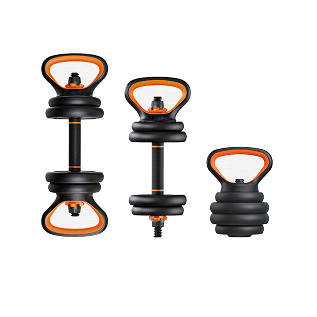 Custom Made Fitness Gym PE Barbell 6-in-1 Weight Kettle bell Commercial adjustable Dumbbell Set