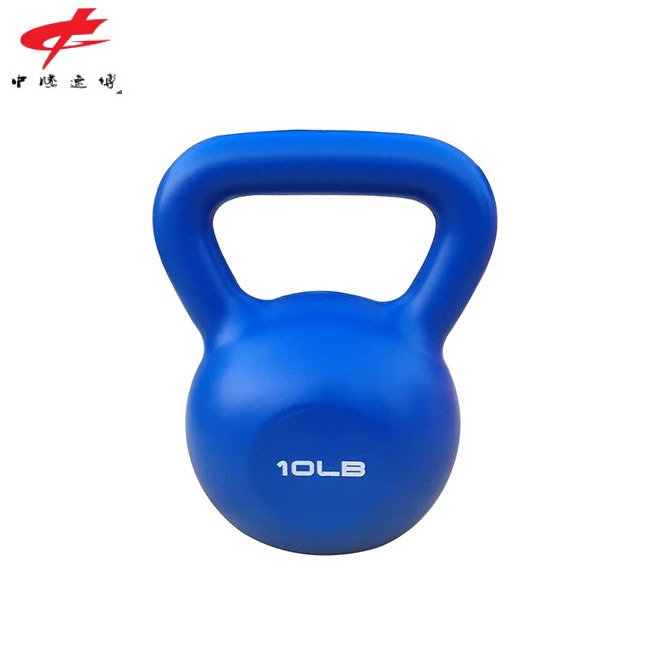 Bodybuilding Kettle-Bell Custom Weight Eco Friendly Gym Equipments Competition PVC Cement Kettlebell