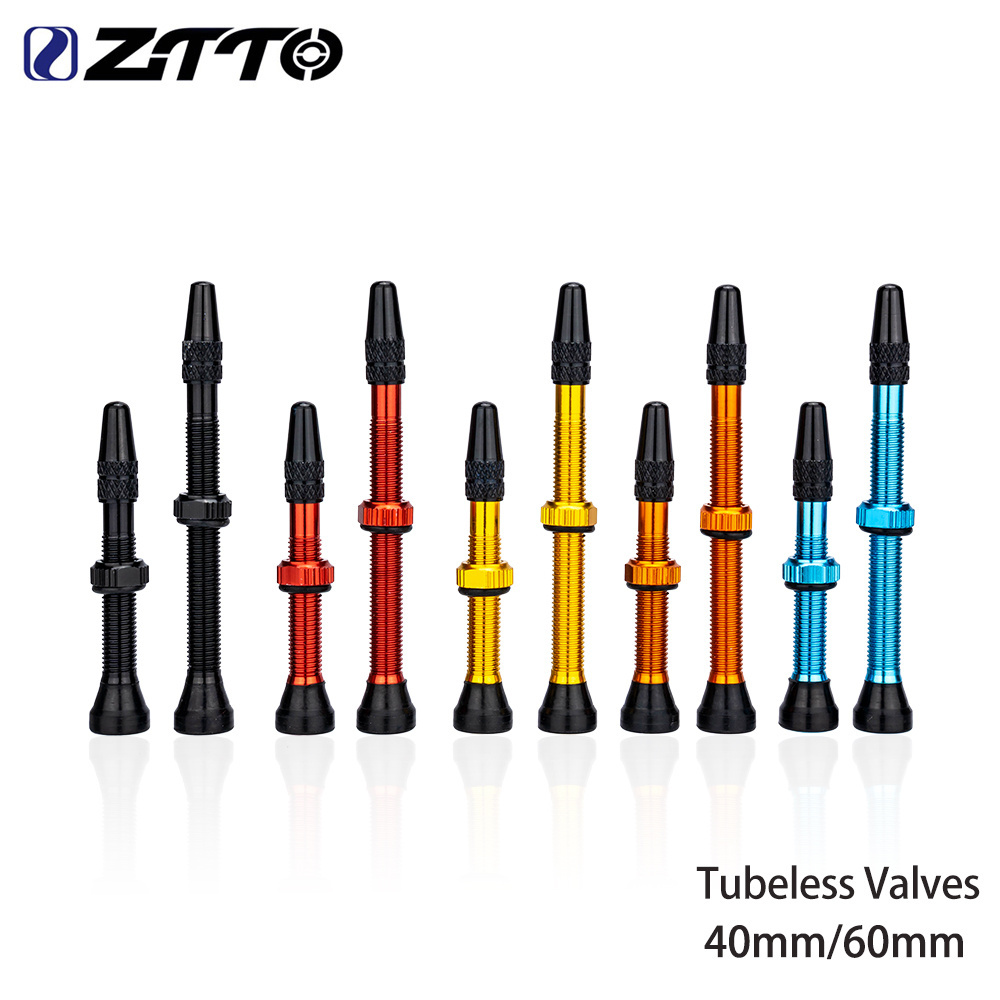 ZTTO Wholesale 40mm 60mm Bicycle Lengthened Aluminum Alloy Tubeless Tire  F/V Presta Valve Core Bike Tubeless Valve