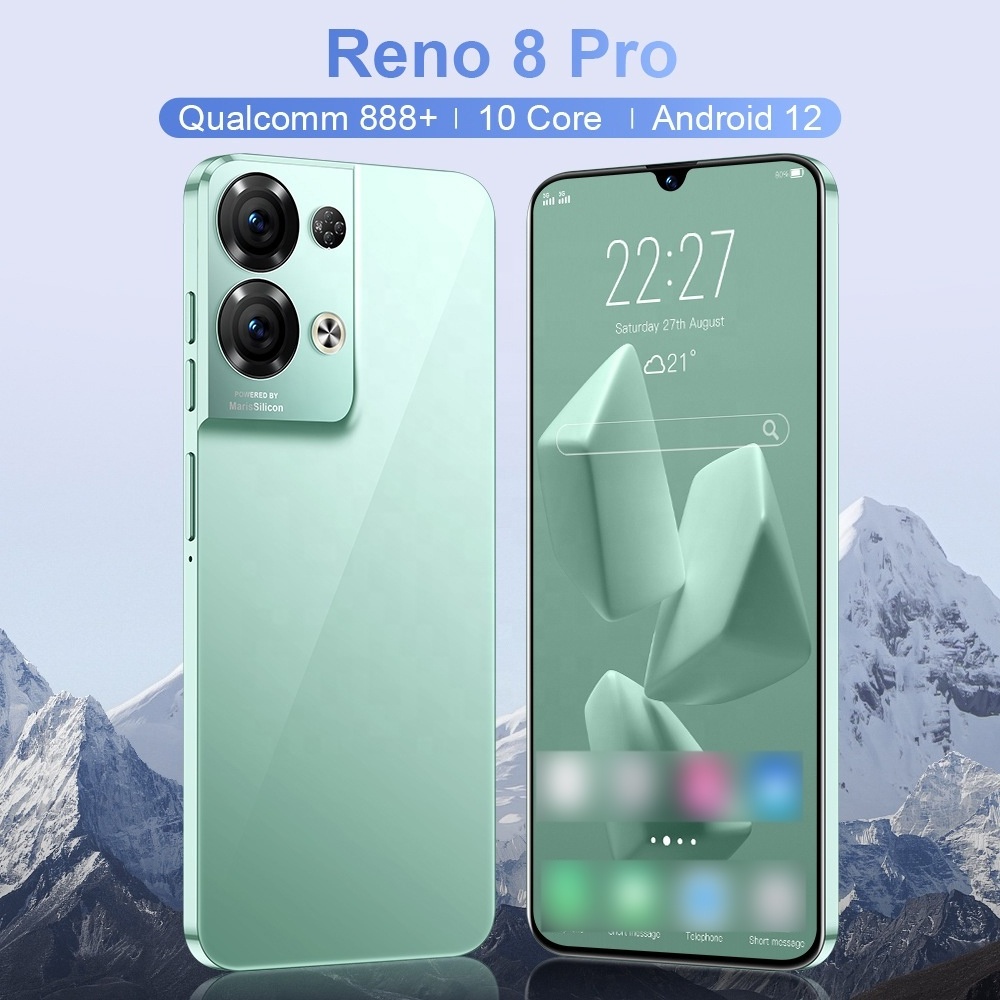 New Arrival 6.8'' Sreen Reno8pro 5g Smartphone 48mp+72mp Unlock Best Gaming phones Slim Reno 8 Pro Android Mobile Phone