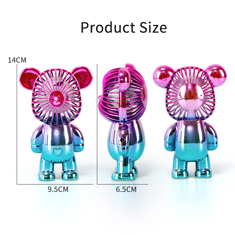 2023 Handheld Mini Portable Fan, bear Fan USB Rechargeable Personal Cute Small handheld Fan