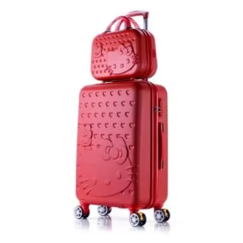 Wholesaler Customized ABS Riding Luggage Great Price 4 Wheels Trolley Bag 14/18/20/24 Inches Children Travel Suitcase Sets