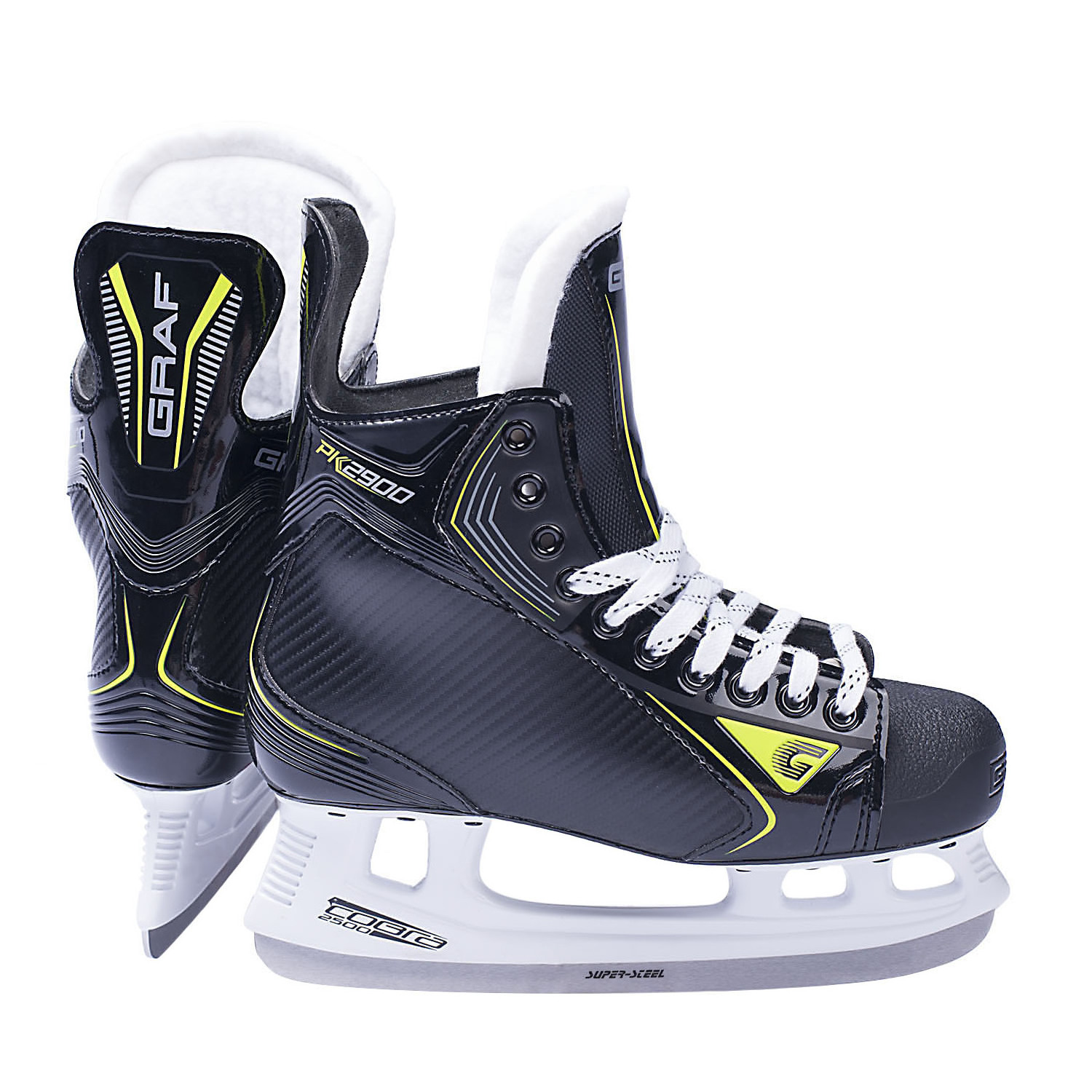 1.68kg GRAF Ice Skates 2500 Knife Holder Ice Hockey Skates Stainless Steel Black Men Shoes Asia Only