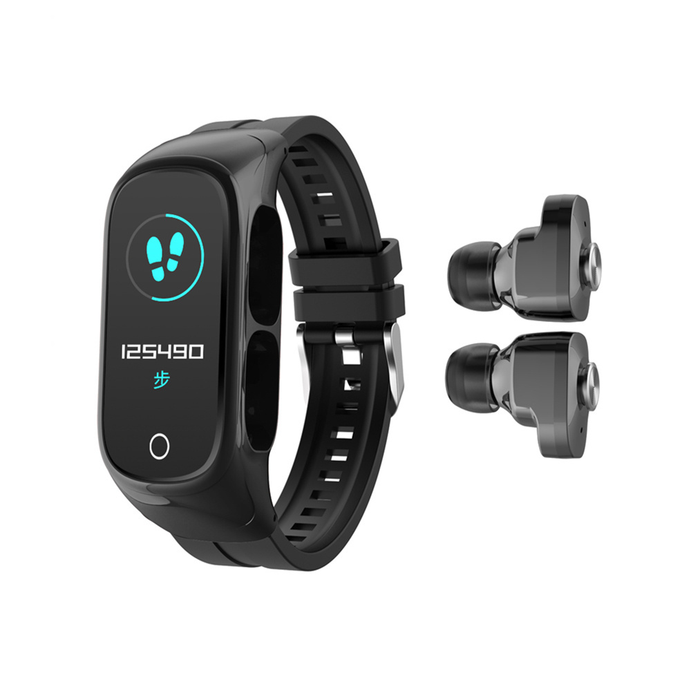 High Quality Hot Selling 2 in 1 Waterproof Reloj intelligentes Smartwatch N8 Smart band With Earbuds smart electronics