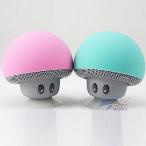 2024 Cheap Cute Portable Shower Mushrooms Sucker Waterproof Wireless Speaker Mobile Phone Car Mini Speaker