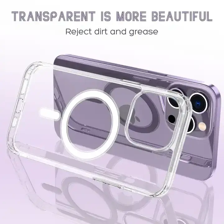 Best selling magnetic protectora mobile phone accessories cover For case 12 13 14 15 pro max clear phone cases