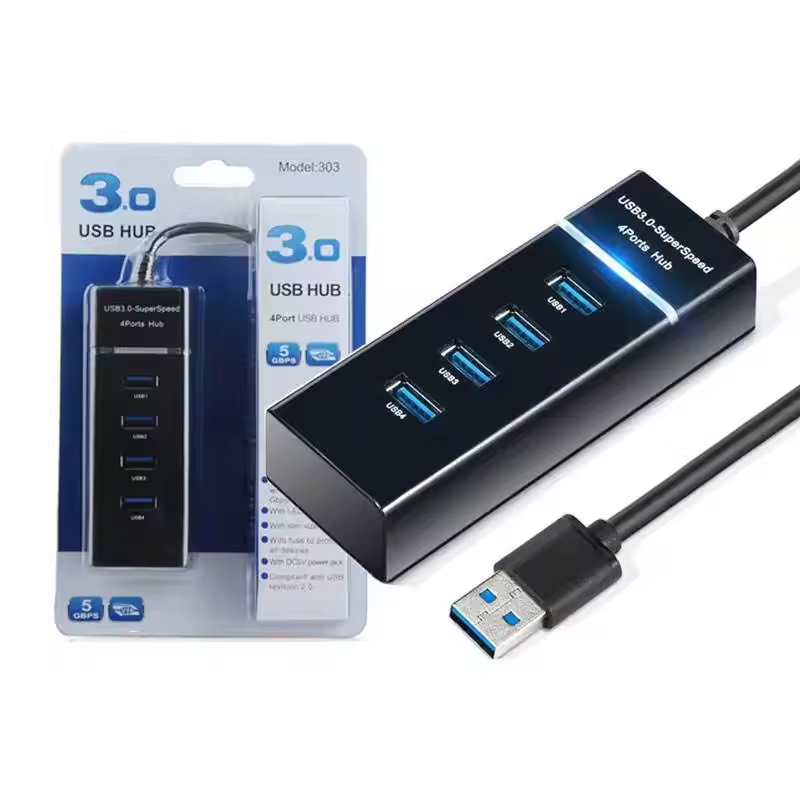 New design usb por hub 3.0 usb adapter hub 4 port flash 4 in 1 usb male to the female Computer Transfer Data