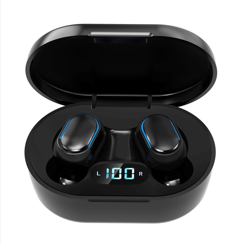 E7S TWS Wireless BT  5.0 Earphones 6D Stereo LED Display Headsets Digital Display gaming earphone PK F9