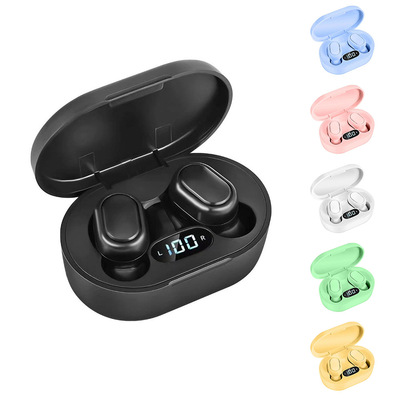 E7S TWS Wireless BT  5.0 Earphones 6D Stereo LED Display Headsets Digital Display gaming earphone PK F9