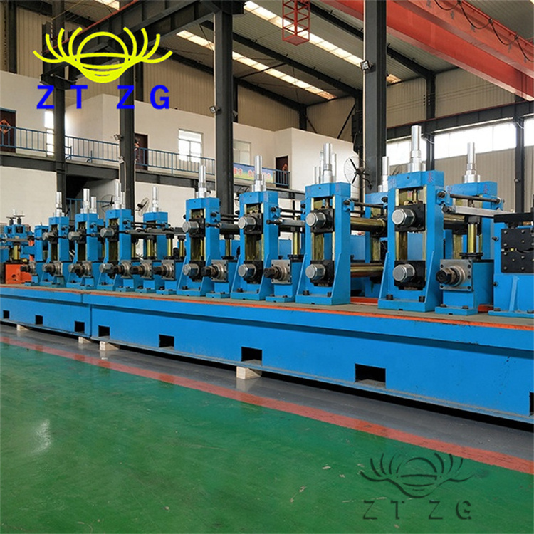 High Frequency Iron Carbon Stainless Steel Tube Mill Lines Manufacturing ERW Pipe Making Machinery