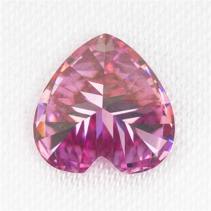 Heart shape Pink color loose moissanite 0.5ct 1ct 2ct 3ct loose gemstone Synthetic Lab Grown diamonds