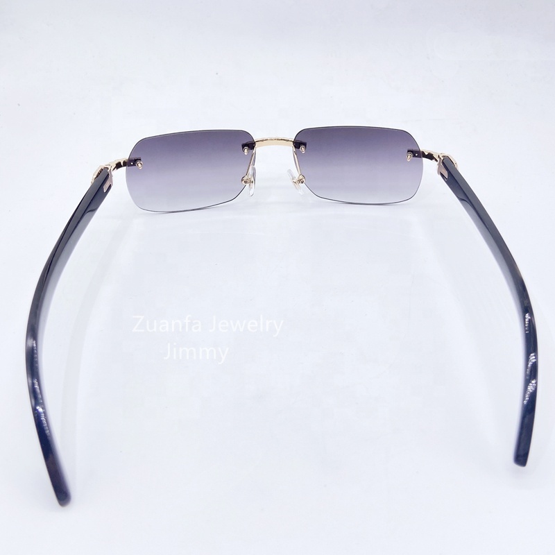 ready to ship Luxury stylish new item smoke lenses  hip hop fashion vvs moissanite iced out shades