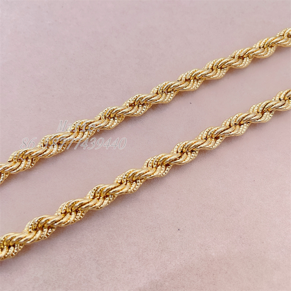 Real 18K Solid Gold Rope Chain For Man Pure Gold Jewelry 18K Au750 Gold Chain Necklace Jewelry Custom Necklace 18k