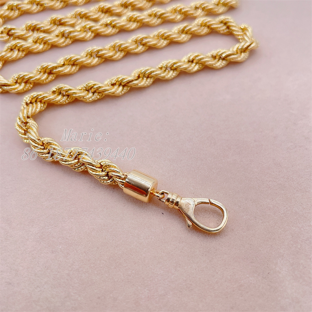 Real 18K Solid Gold Rope Chain For Man Pure Gold Jewelry 18K Au750 Gold Chain Necklace Jewelry Custom Necklace 18k