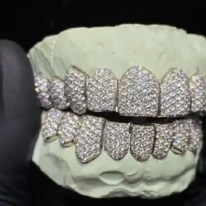 new arrival grillz teeth custom 8 top & 8 bottom moissanite iced bling grills teeth grillz grillz hip hop teeth