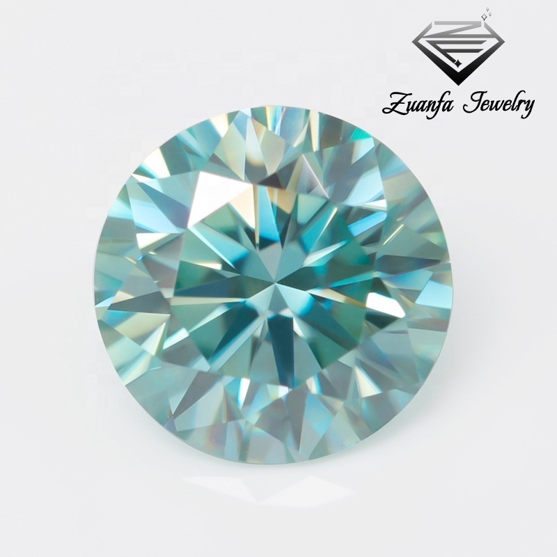 Supper Blue Loose Moissanite 1CT/2CT/3CT GRA Certificate Round Moissanite Gemstone Lab Grown Diamond Price Per Carat