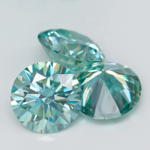 Supper Blue Loose Moissanite 1CT/2CT/3CT GRA Certificate Round Moissanite Gemstone Lab Grown Diamond Price Per Carat