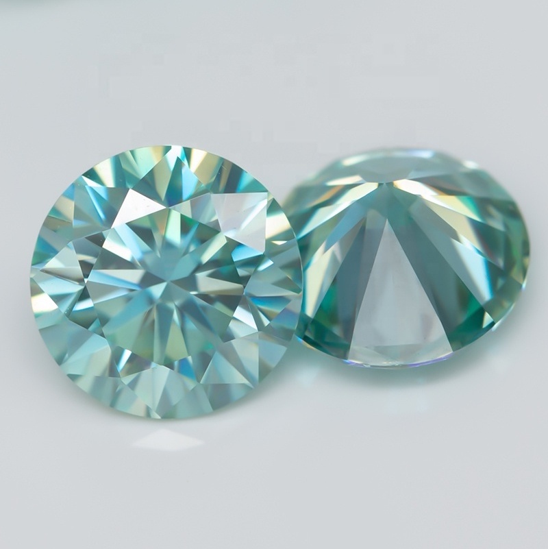 Supper Blue Loose Moissanite 1CT/2CT/3CT GRA Certificate Round Moissanite Gemstone Lab Grown Diamond Price Per Carat