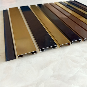 Simple installation U Shape flat bar shiny metal strips tile edging profile tile edge protection trim