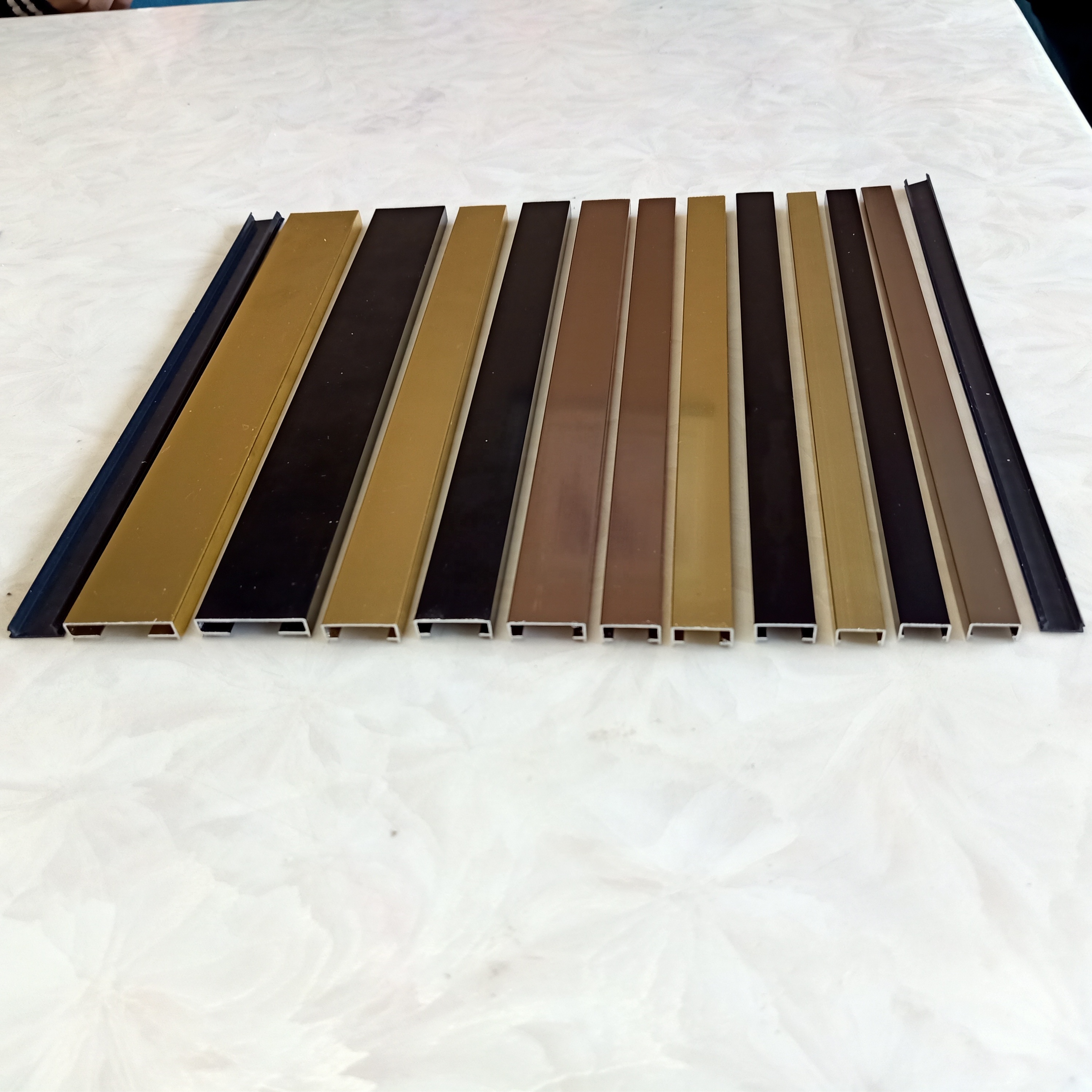 Simple installation U Shape flat bar shiny metal strips tile edging profile tile edge protection trim