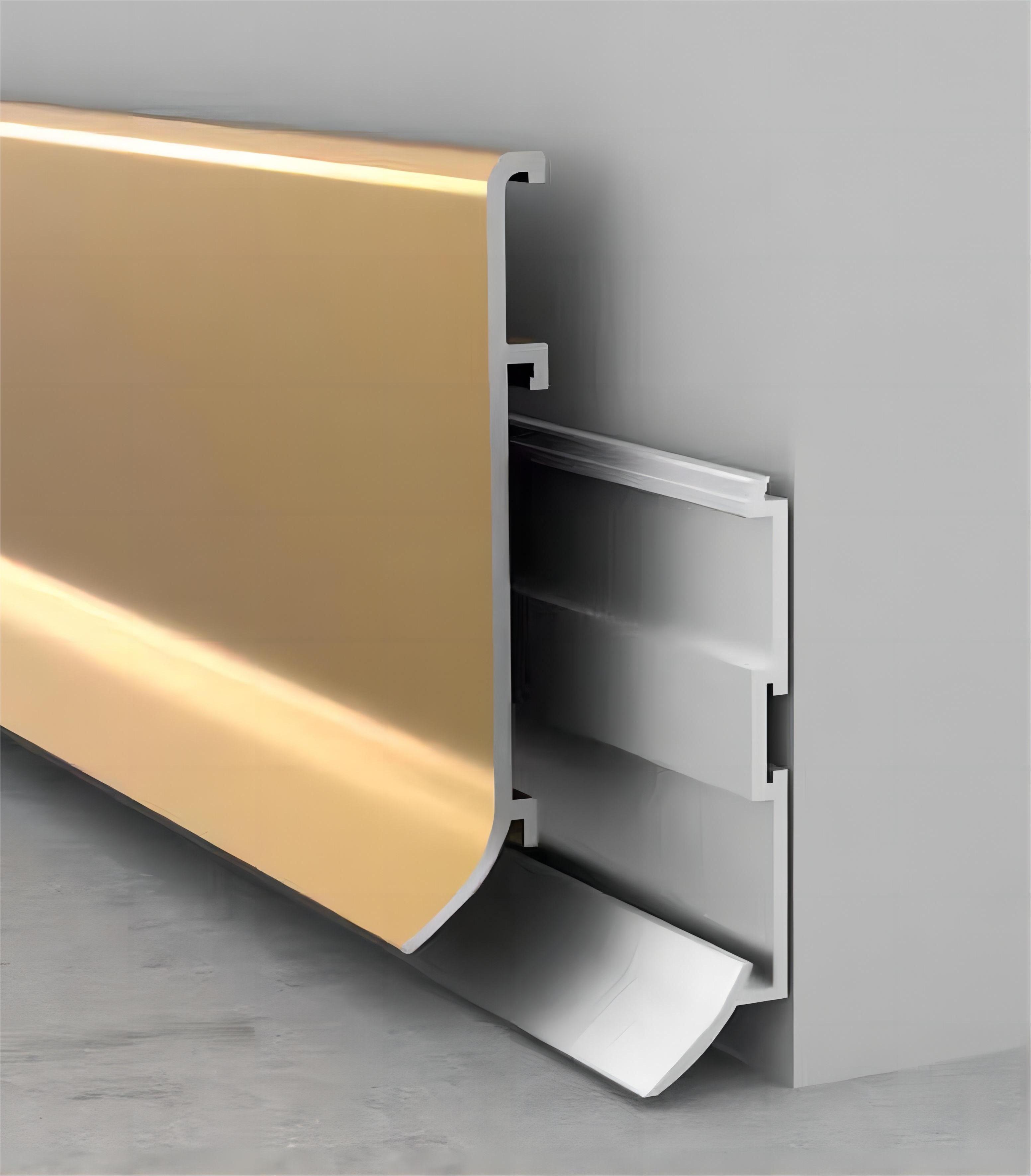 Luminescent light groove aluminum flexible metal edge trim for plywood sheet metal edge guard