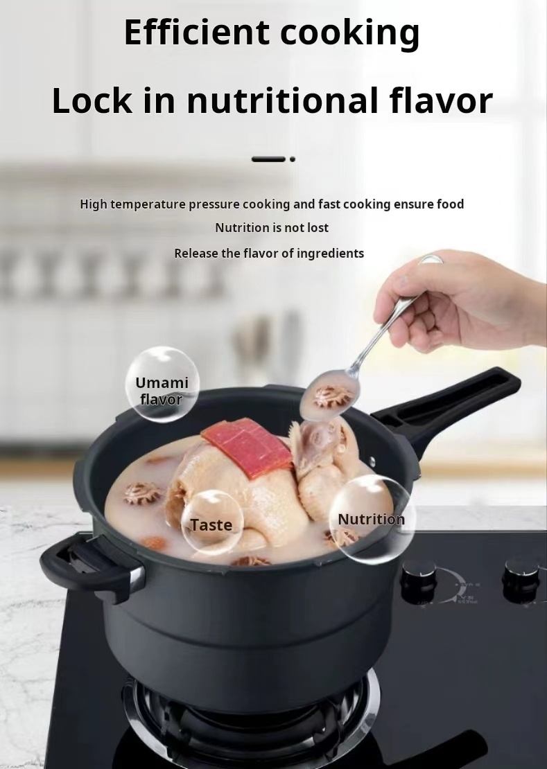 Non-stick cooker 3L to 16L household explosion-proof ring kitchen instant low pressure cooker