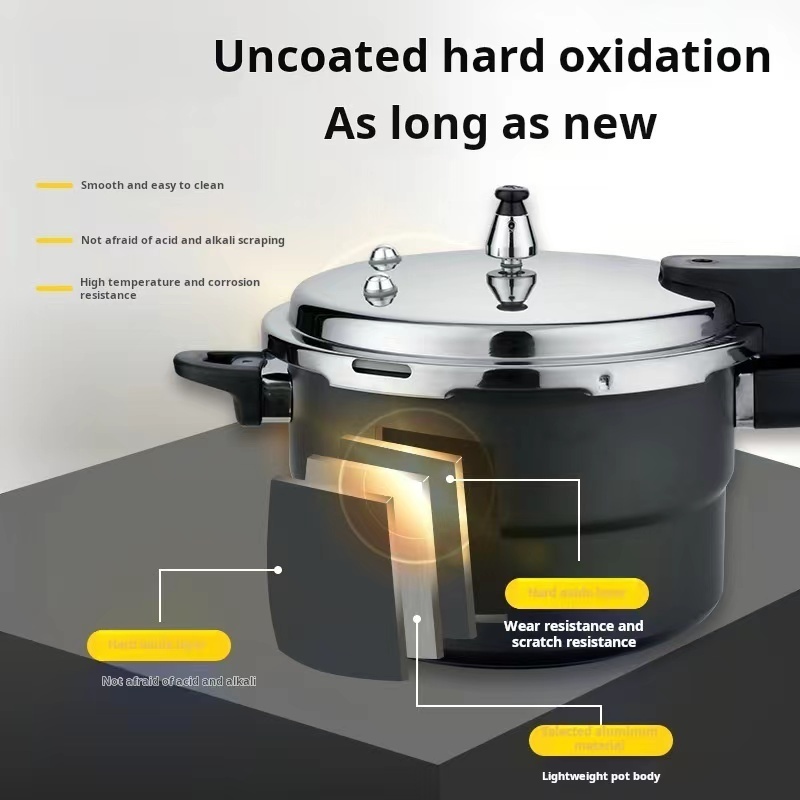 Non-stick cooker 3L to 16L household explosion-proof ring kitchen instant low pressure cooker