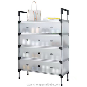 Simple shoe rack multi-layer assembly simple dust storage rack door multi-functional home economical space saving shoe cabinet