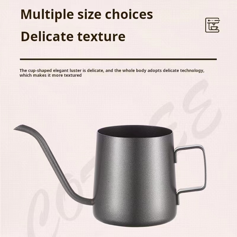 Gooseneck thin mouth coffee maker Home kitchen stainless steel hand brewed coffee maker Teapot non-stick pan